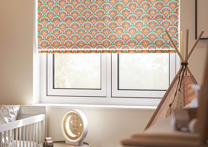 Deco Sea Shells, Strawberry - Twist&Fit Roman Blind - Image 5